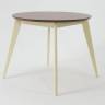 Стол обеденный круглый Сканди К90, слоновая кость/орех