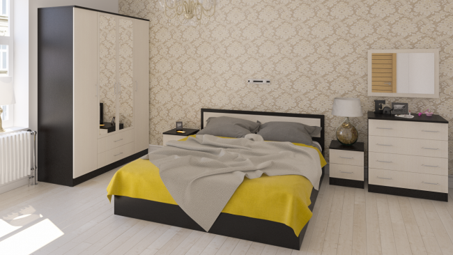 Кровать Фиеста 1800 цвет венге/дуб лоредо