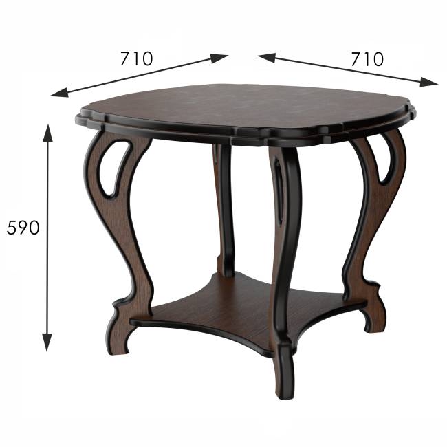 Стол журнальный Кофейный П орех Л