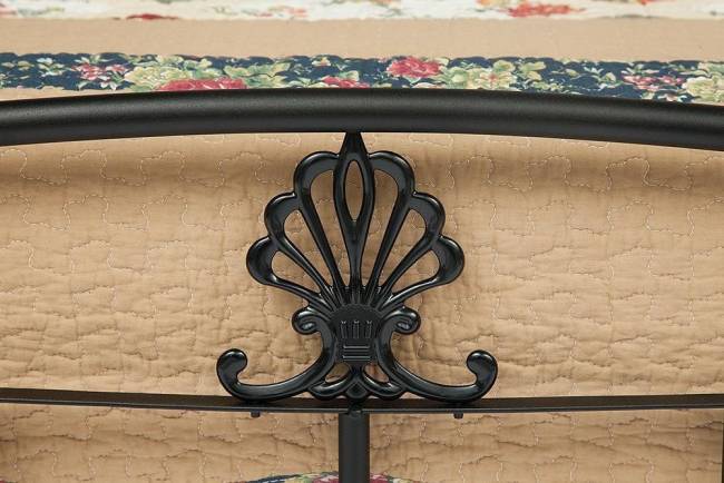 Кровать Румба/Rumba (мод.AT-203) дерево гевея/металл, 90х200см, односпальная кровать, красный дуб/черный дуб темный дерево гевея/металл