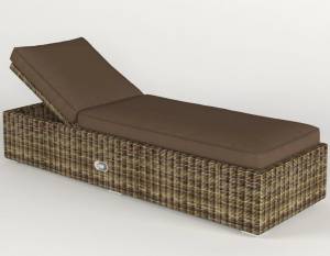 Лежак "Сенатор", из искусственного ротанга, коричневый, темно-коричневый Лежак "Сенатор", из искусственного ротанга, коричневый, темно-коричневый