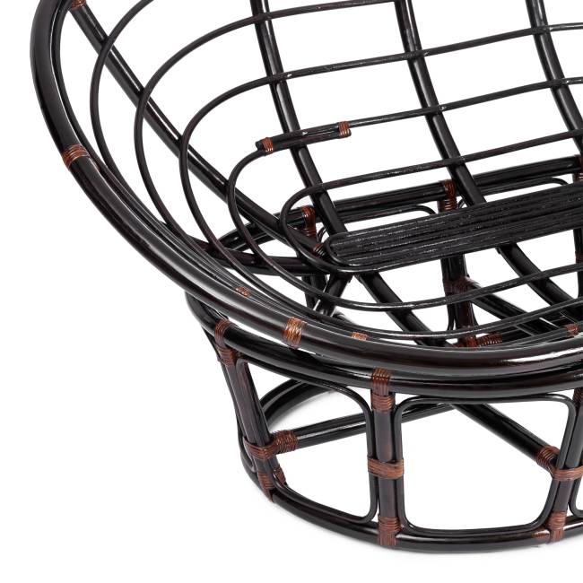 Диван Мамасан/Mamasan (23/02 W) /с подушкой/ 169х102х80см, античный черно-коричневый, матрац 182х119см, ткань серо-бежевая 3м 16/2 Antique brown