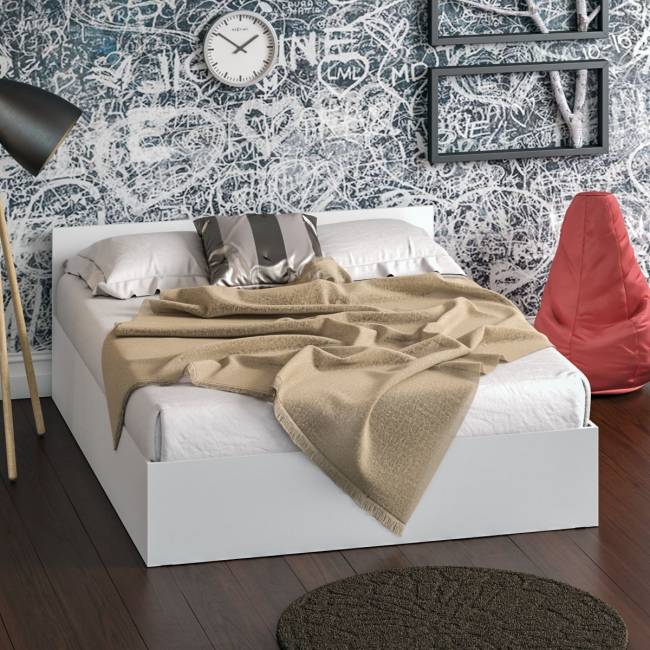 Кровать белая Стандарт 1600 цвет белый Кровать белая Стандарт 1600 цвет белый