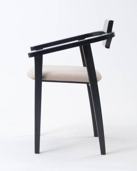 Стул-кресло Челси ПМ чёрный/бежевый