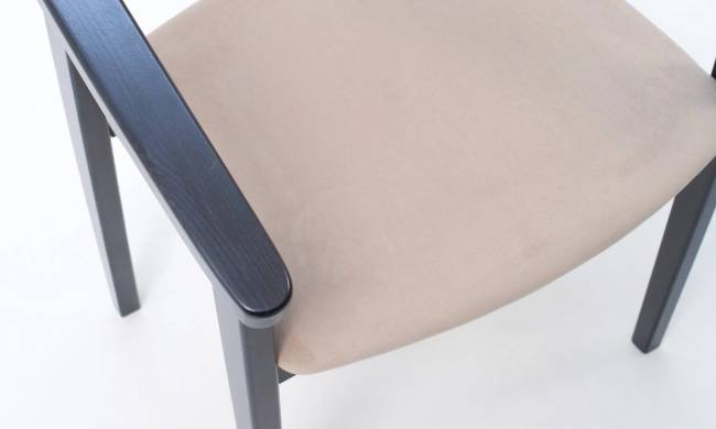 Стул-кресло Челси ПМ чёрный/бежевый