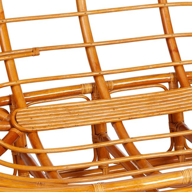 Диван Мамасан/Mamasan (23/02 W) /с подушкой/ 169х102х80см, пекан орех, матрац 182х119см, ткань серо-бежевая 3м 16/2 Pecan (орех)