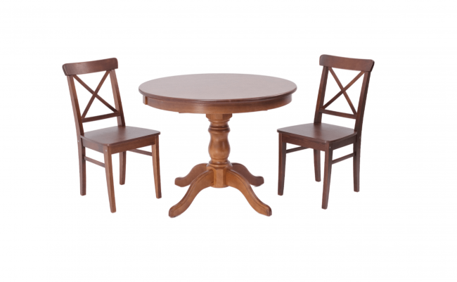 Обеденная группа Брамос К 100 орех со стульями Ингольф орех Обеденная группа Брамос К 100 орех со стульями Ингольф орех