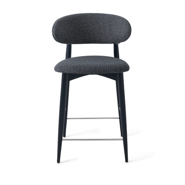 Стул Глори полубарный графит, опора бук черный