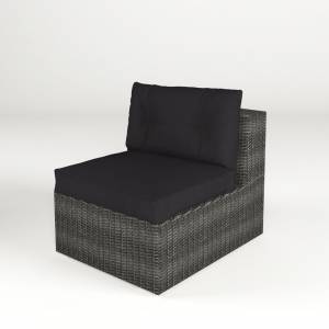 Центральная секция "Севилья", из искусственного ротанга, серый, темно-серый