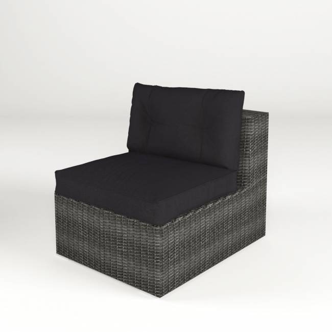 Центральная секция "Севилья", из искусственного ротанга, серый, темно-серый