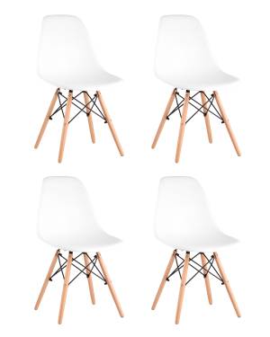 Стул Eames Style DSW белый x4 (разборный каркас)