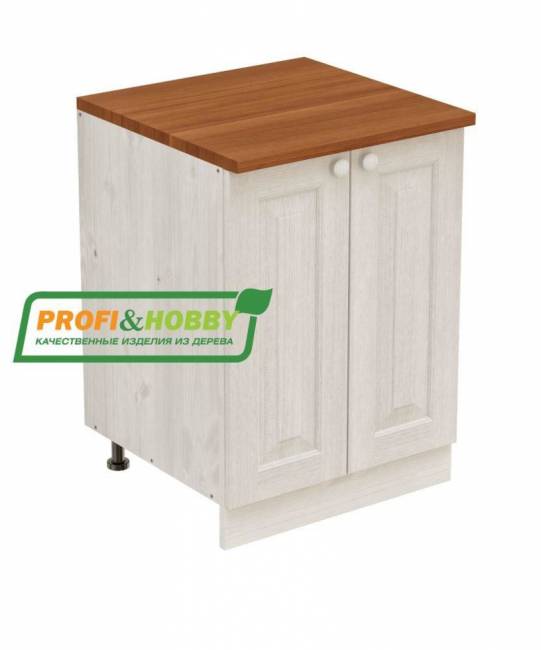 Тумба 2 двери 600 х 560 х 720 сосна, без покраски