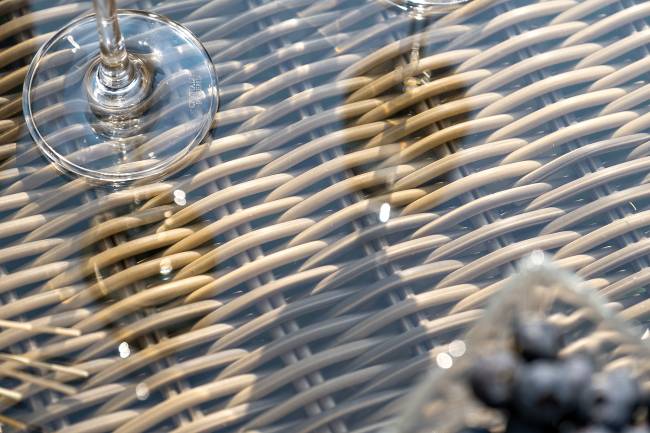 "Эспрессо - 150 S" обеденная группа плетеная, цвет соломенный