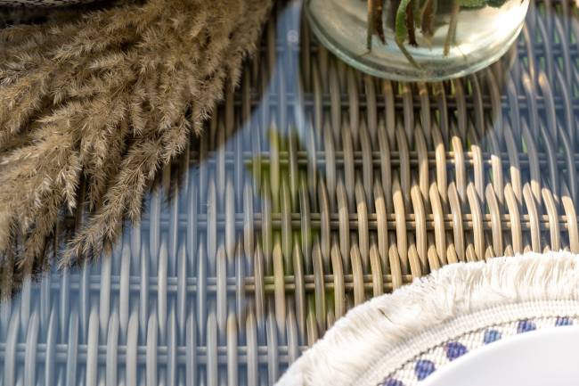 "Эспрессо - 150 S" обеденная группа плетеная, цвет соломенный