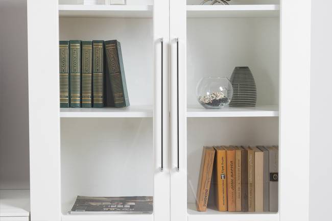 Валенсия два комода-тумбы и сервант три дверки № 123 цвет белый шагрень Валенсия два комода-тумбы и сервант три дверки № 123 цвет белый шагрень