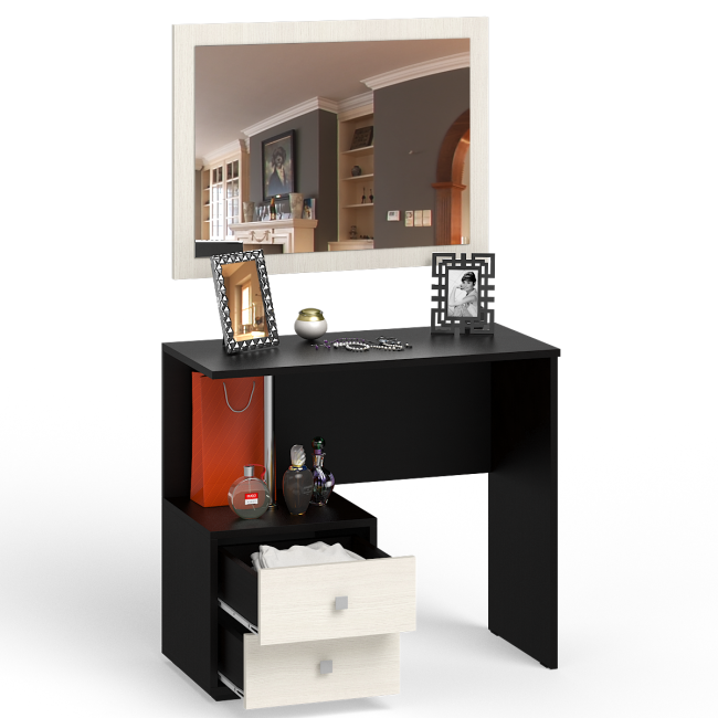 Стол косметический с зеркалом Камелия цвет венге/дуб лоредо