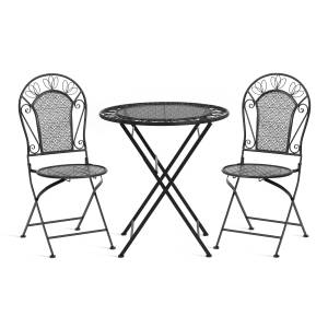 Комплект (стол + 2 стула) Secret de Maison Амальфи/Amalfi металл, черный черный металл
