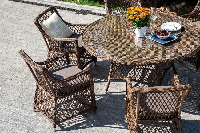 "Латте" плетеное кресло из искусственного ротанга, цвет коричневый "Латте" плетеное кресло из искусственного ротанга, цвет коричневый