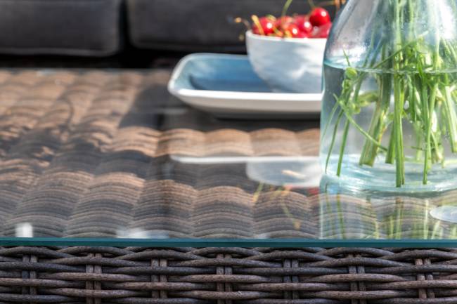 "Лунго" трансформирующаяся лаунж-зона из искусственного ротанга, цвет коричневый