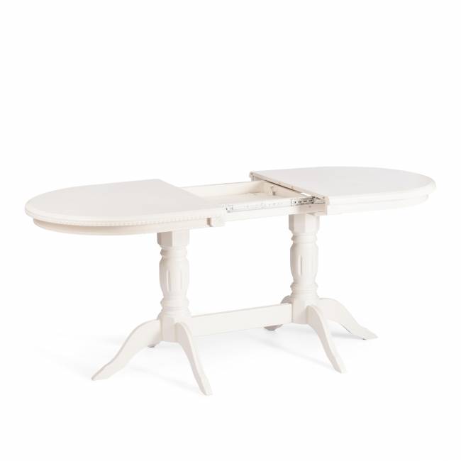 Стол обеденный раздвижной Коппола/Coppola бук, МДФ, 140-180х80х77см, айвори вайт Ivory white бук, мдф