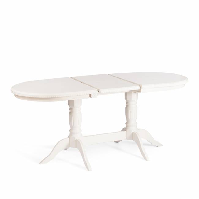 Стол обеденный раздвижной Коппола/Coppola бук, МДФ, 140-180х80х77см, айвори вайт Ivory white бук, мдф