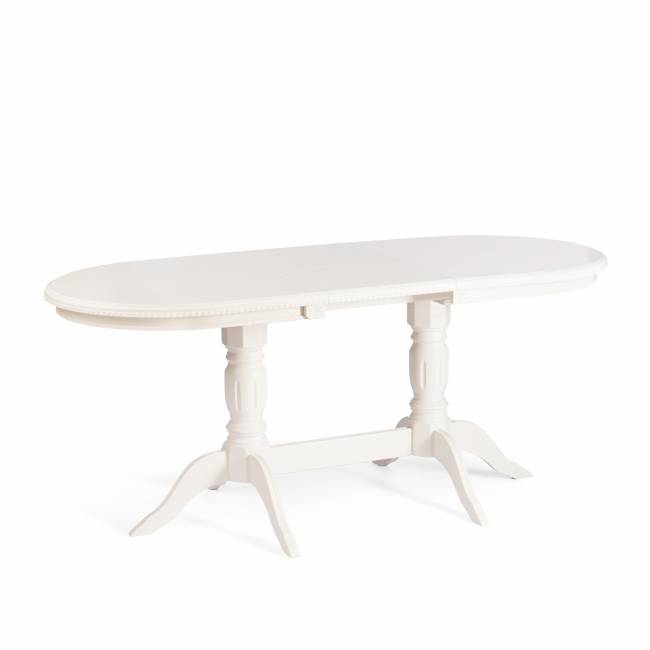 Стол обеденный раздвижной Коппола/Coppola бук, МДФ, 140-180х80х77см, айвори вайт Ivory white бук, мдф