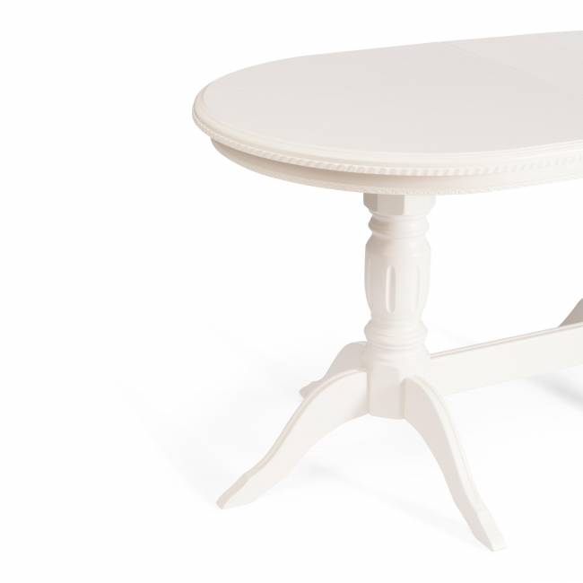 Стол обеденный раздвижной Коппола/Coppola бук, МДФ, 140-180х80х77см, айвори вайт Ivory white бук, мдф