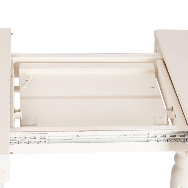 Стол обеденный раздвижной Коппола/Coppola бук, МДФ, 140-180х80х77см, айвори вайт Ivory white бук, мдф