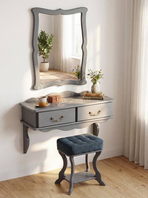 Зеркало навесное Берже 23 серый графит 97 см х 67 см