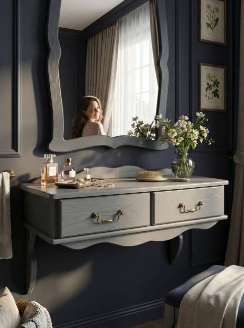 Зеркало навесное Берже 23 серый графит 97 см х 67 см