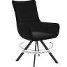 Стул DikLine 289 поворотный К21 черный, ножки черные