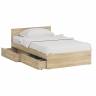 Кровать с ящиками Стандарт 1200 цвет дуб сонома