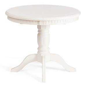 Стол обеденный раздвижной Стефано/Stefano бук, МДФ, Д90х90-120х77см, айвори вайт Ivory white бук, мдф