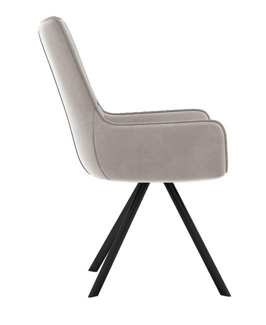 Стул DikLine 289 поворотный E52 бежевый, ножки черные