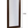 Зеркало навесное Берже 24-105 темно-коричневый 105 см х 65 см