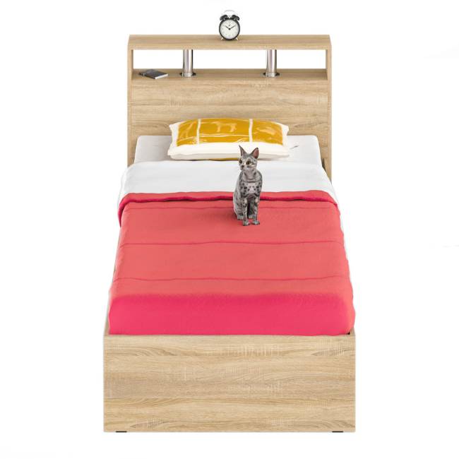 Кровать Камелия 900 цвет дуб сонома Кровать Камелия 900 цвет дуб сонома