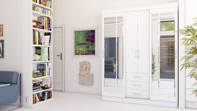 Шкаф-купе СВК-1700 цвет белый