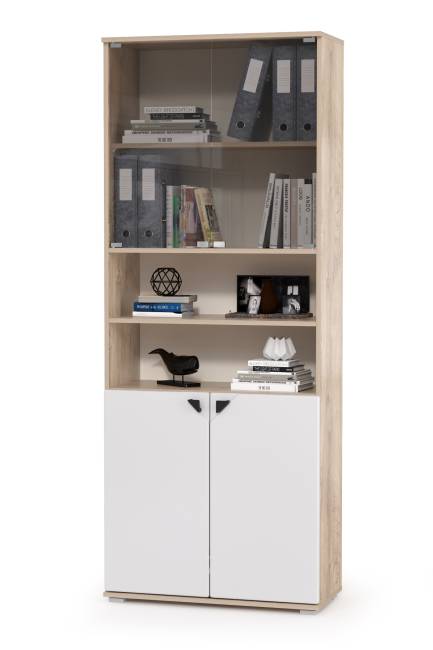 Стенка для домашнего офиса Бостон № 40 цвет дуб эндгрейн элегантный/фасады МДФ милк рикамо софт Стенка для домашнего офиса Бостон № 40 цвет дуб эндгрейн элегантный/фасады МДФ милк рикамо софт