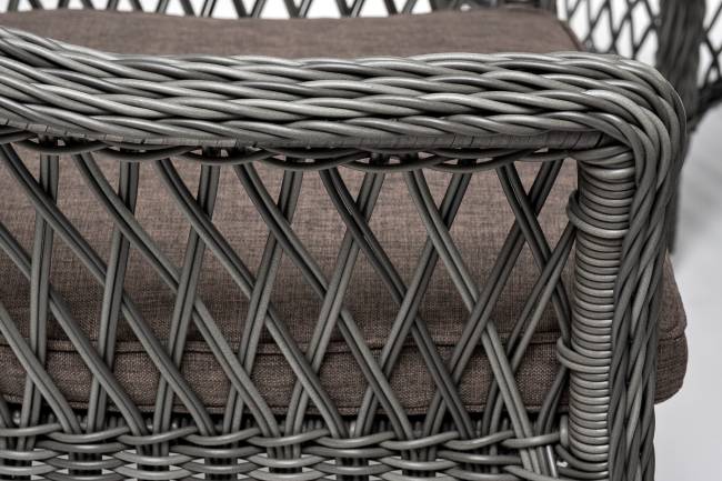 "Сицилия" обеденная группа плетеная, цвет графит