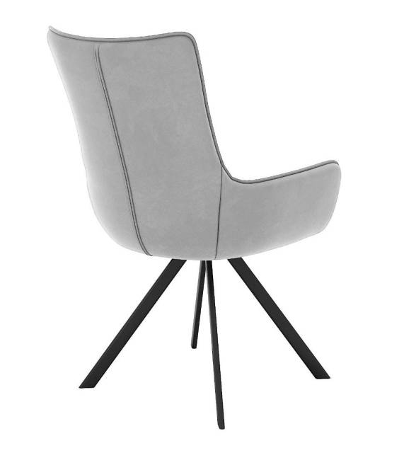 Стул DikLine 289 поворотный E28 светло-серый, ножки черные