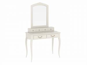 Туалетный стол Малонн Ави с секретером и зеркалом Белый