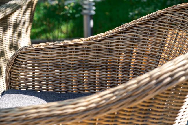 "Равенна" плетеное кресло из искусственного ротанга, цвет соломенный