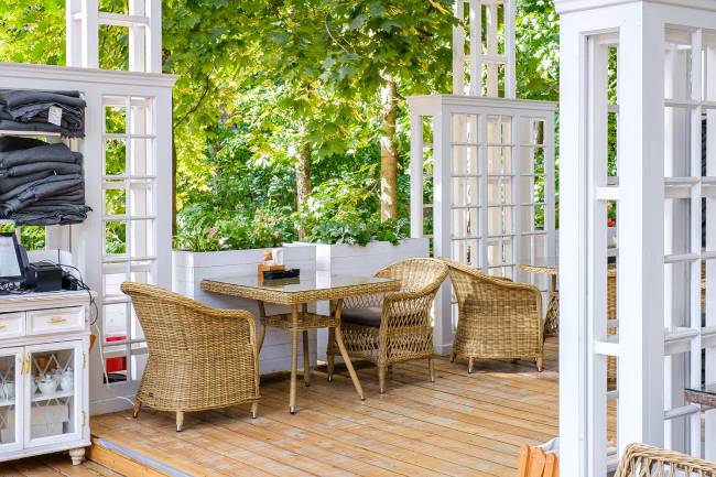 "Равенна" плетеное кресло из искусственного ротанга, цвет соломенный