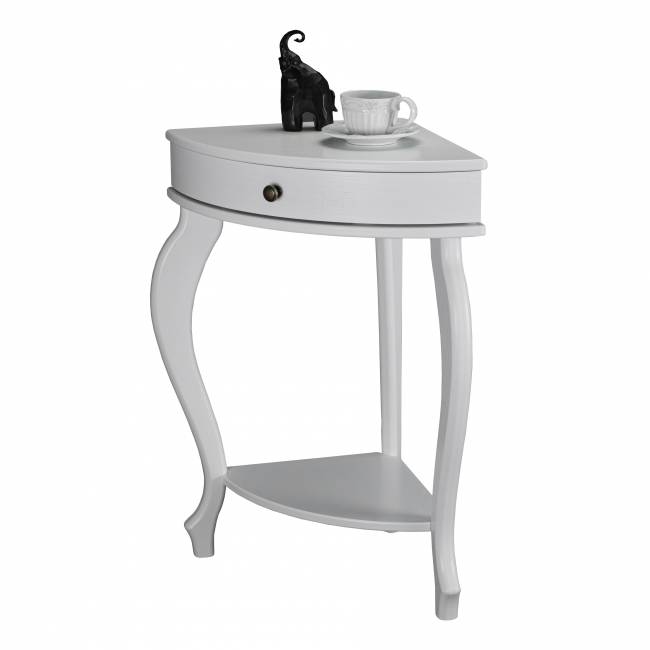 Консоль угловая Элегант молочный дуб Л