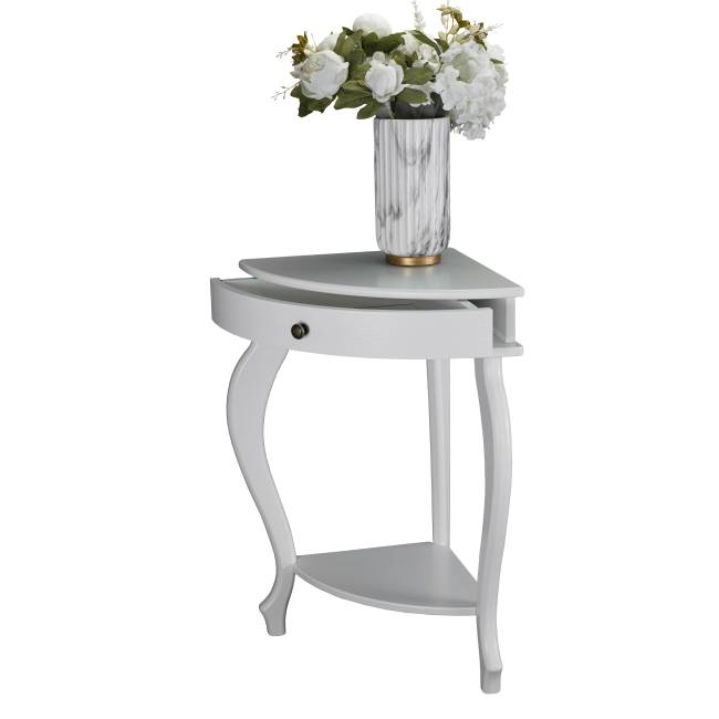 Консоль угловая Элегант молочный дуб Л