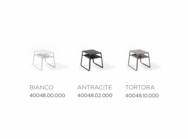 Столик пластиковый для лежака Pop антрацит 440х395х385 мм