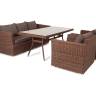 "Моккачино" обеденная группа из искусственного ротанга, цвет коричневый "Моккачино" обеденная группа из искусственного ротанга, цвет коричневый