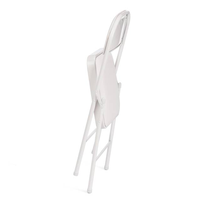 Стул складной FOLDER (mod. 3022G) / 1 шт. в упаковке каркас: металл, сиденье/спинка: экокожа, 46.5 х 47.5 х 79 см, white (белый) / white (белый) белый каркас: металл, сиденье/спинка: экокожа