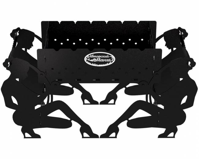 Мангал разборный "Леди", сталь AISI304, 3мм