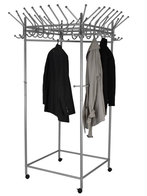 Вешалка напольная на колесах Пико 23 металлик